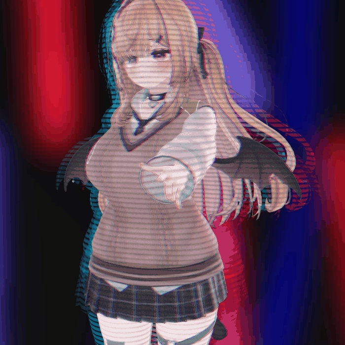 【VRChat・汎用】アバターが乱れるグリッチシェーダー「乱像」(アバター用・PC)