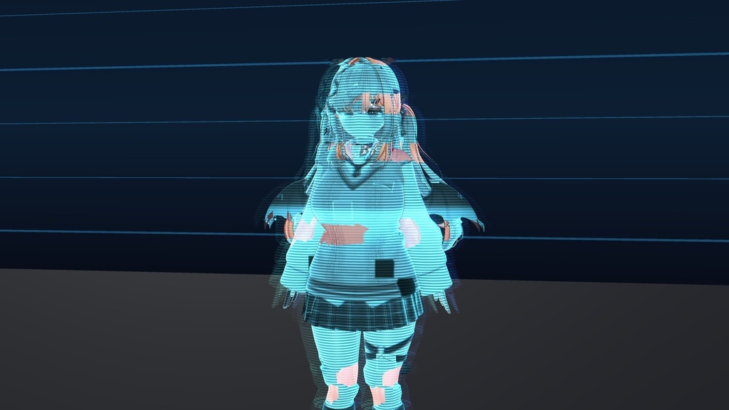 【VRChat】グリッチのシェーダー 乱像 ランゾウ Ranzou Glitch(アバター向け)