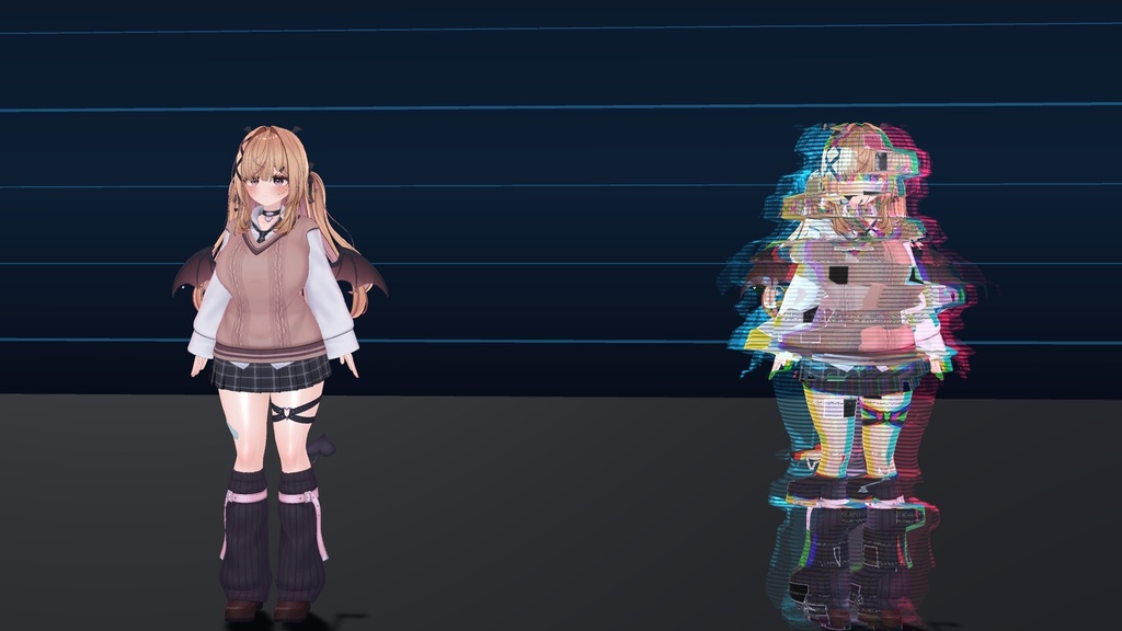 【VRChat】グリッチのシェーダー 乱像 ランゾウ Ranzou Glitch(アバター向け)