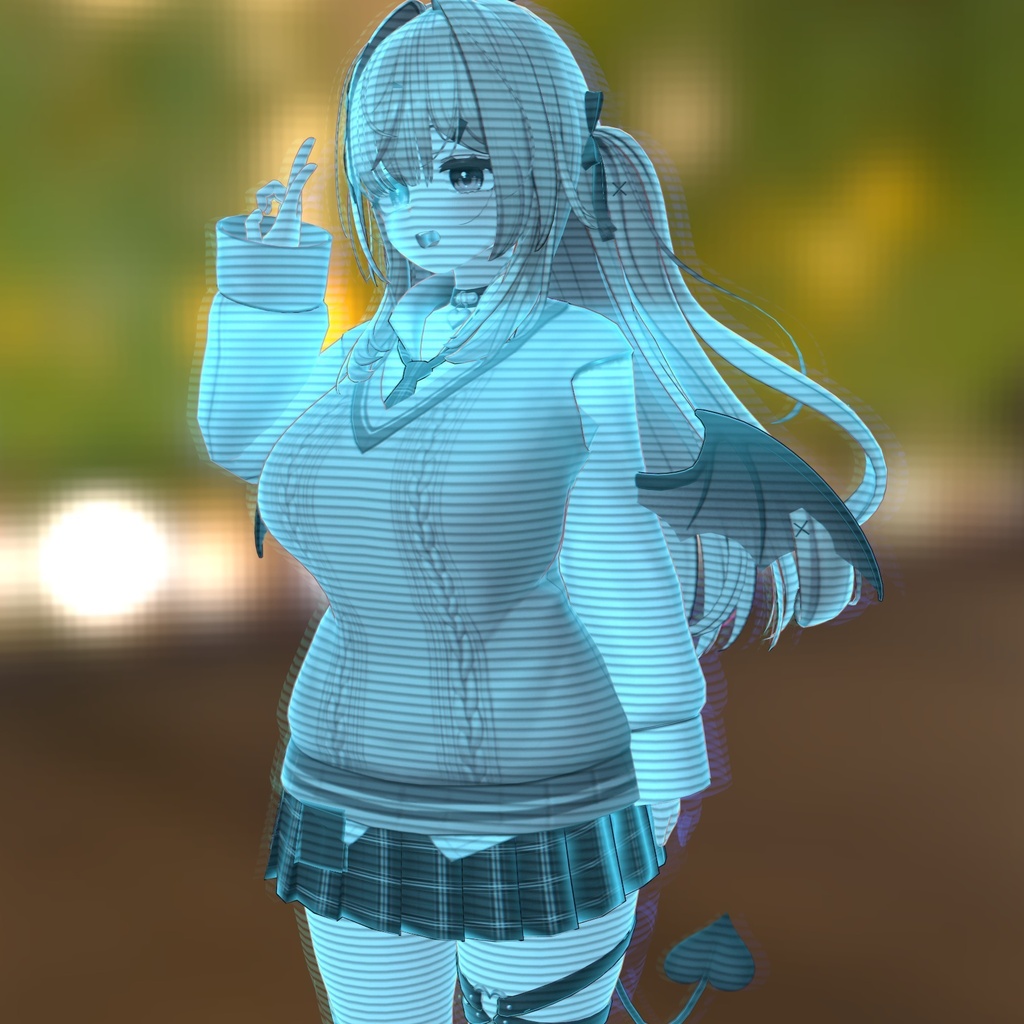 【VRChat・汎用】アバターが乱れるグリッチシェーダー「乱像」(アバター用・PC)