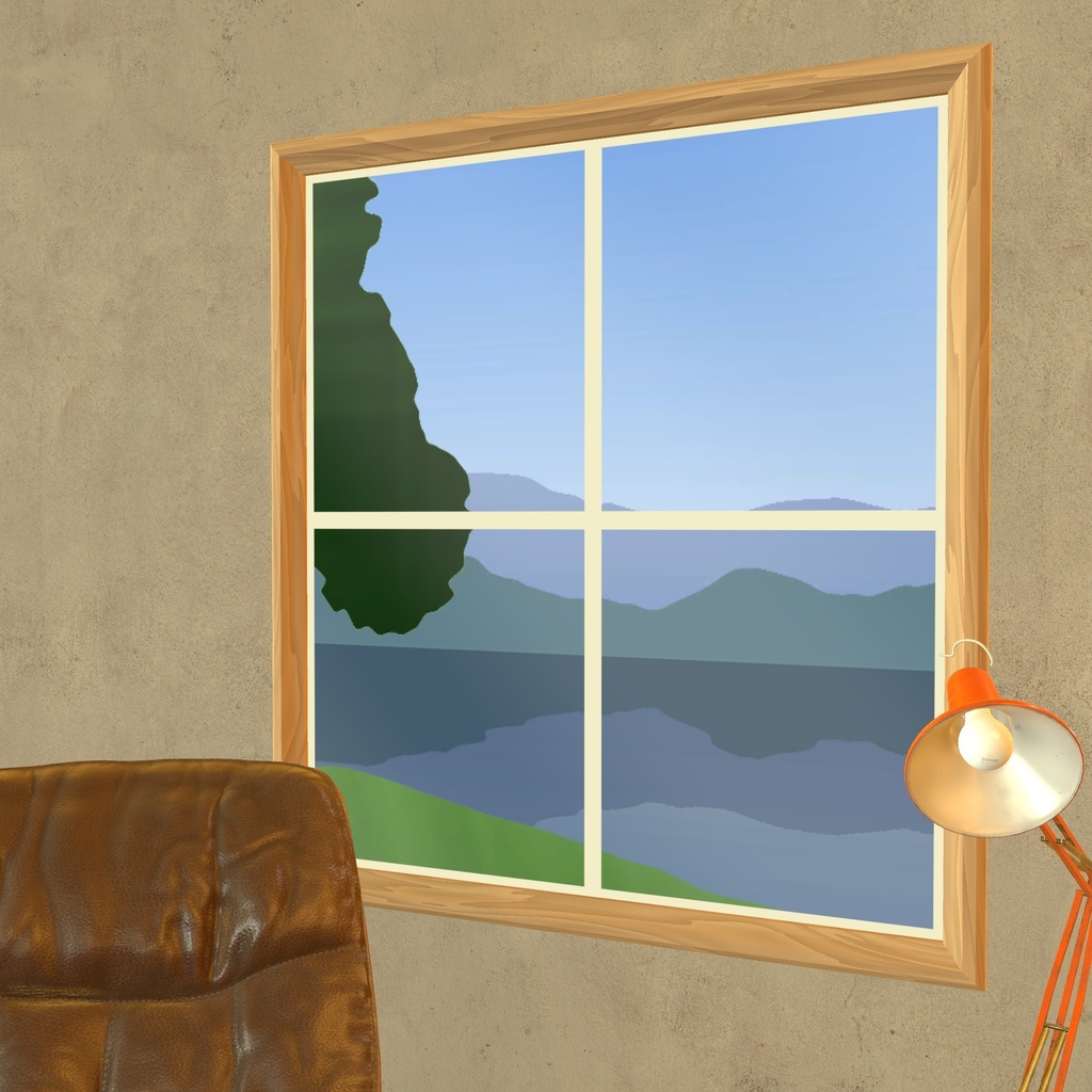 【VRChatワールド用】のぞくと立体に見える額縁・窓「奥行絵」【PC/Quest対応】