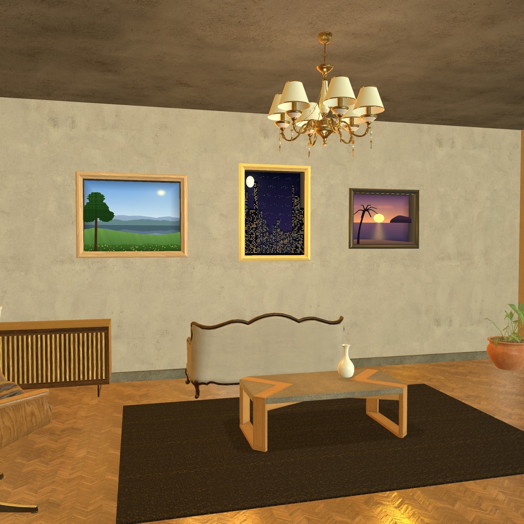 【VRChatワールド用】のぞくと立体に見える額縁・窓「奥行絵」【PC/Quest対応】