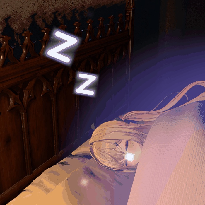 【VRChat・汎用】V睡にやさしい光と Zzz を「寝息」(アバター用・PC)