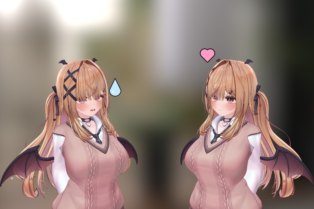 【VRChat・汎用】表情に合わせて頭にマンガの記号「漫符」(アバター用・PC)