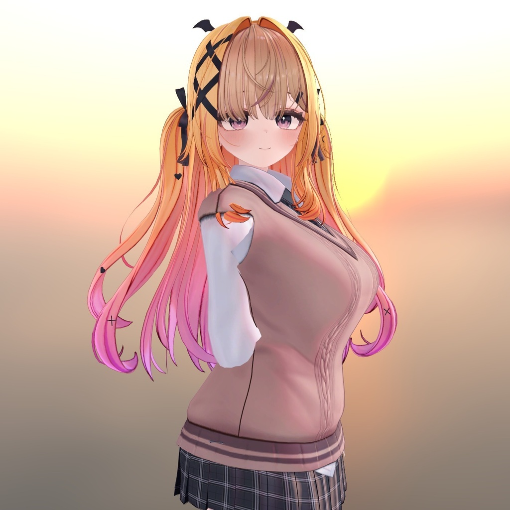 【VRChat・汎用】髪の毛先にグラデーションを重ねる「彩層」(アバター用・PC)
