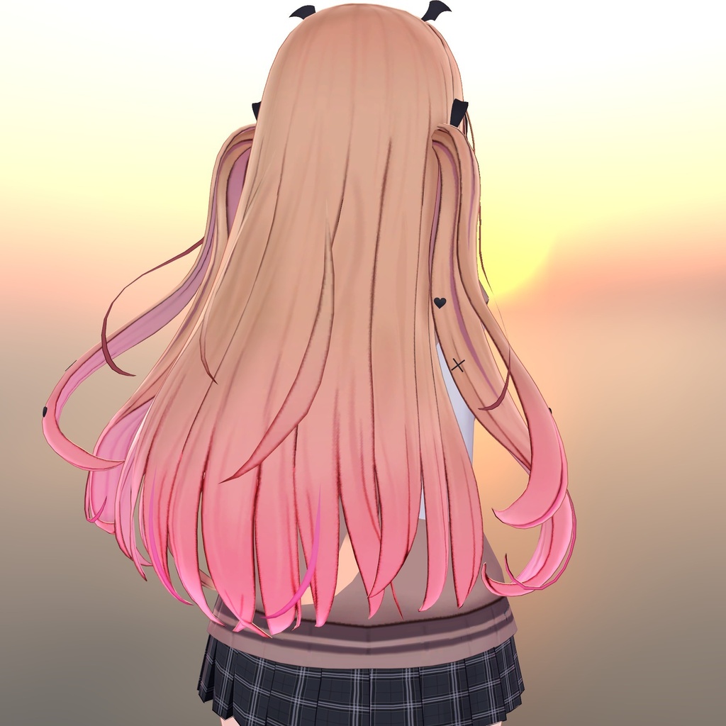 【VRChat・汎用】髪の毛先にグラデーションを重ねる「彩層」(アバター用・PC)