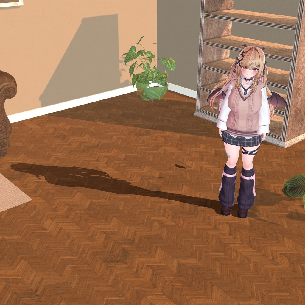 【VRChat・汎用】影の出ないワールドでも足元に影が落ちるシェーダー「足影」(アバター用・PC)