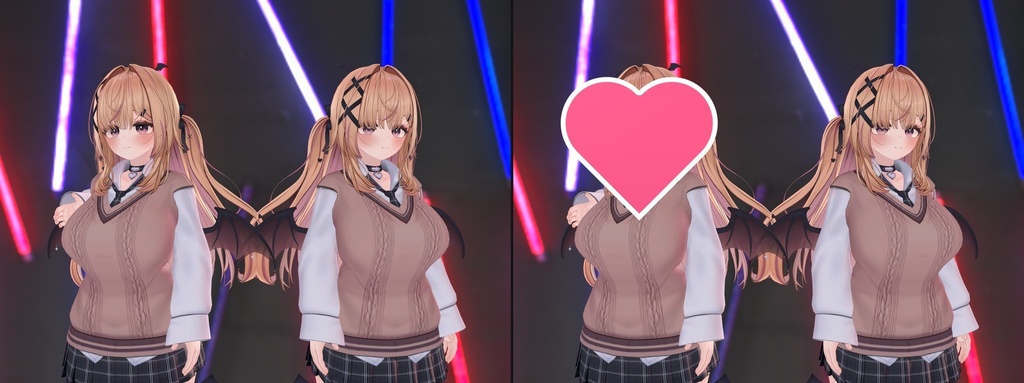 【VRChat・汎用】写真にだけ顔を隠すモザイク「目隠」(アバター用・PC)
