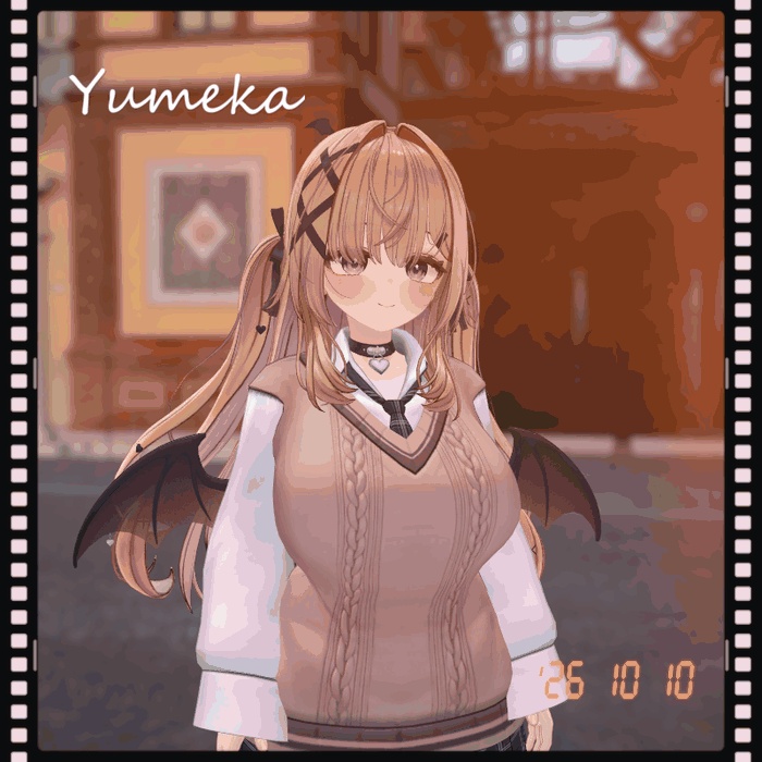 【VRChat・汎用】写真に枠と日付とサインを入れる「額縁」(アバター用・PC)