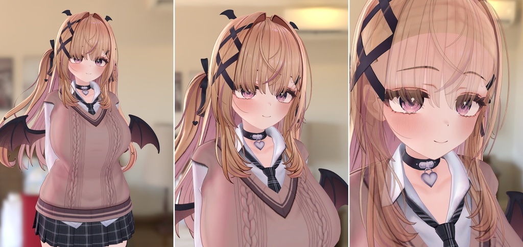 【VRChat・汎用】寄ると前髪・袖がふわっと透ける「透綾」(アバター用・PC)