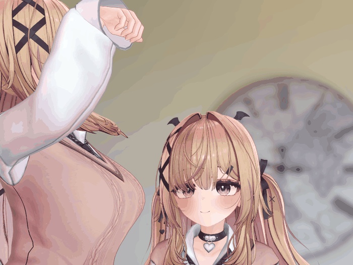 【VRChat・汎用】寄ると前髪・袖がふわっと透ける「透綾」(アバター用・PC)
