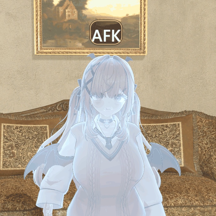 【VRChat・汎用】離席するとアバターが石像になるギミック「離席」(アバター用・PC)