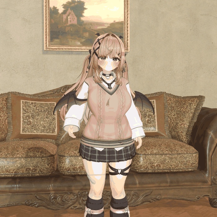 【VRChat・汎用】離席するとアバターが石像になるギミック「離席」(アバター用・PC)