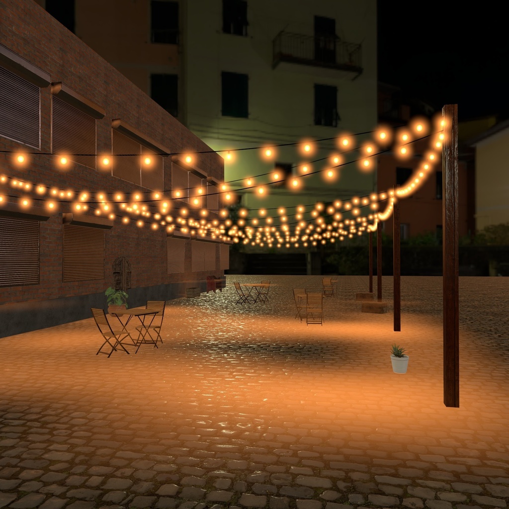 【VRChatワールド用】電飾・提灯・イルミネーション「灯綴」【PC/Quest対応】