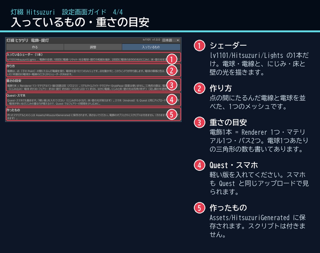 【VRChatワールド用】電飾・提灯・イルミネーション「灯綴」【PC/Quest対応】