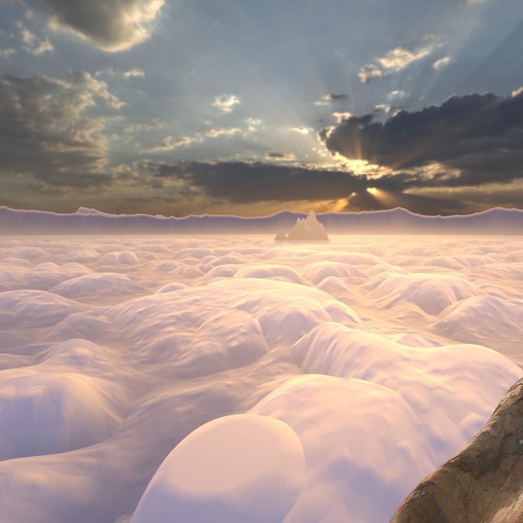 【VRChatワールド用】足元に広がる雲の海「雲海」【PC/Quest対応】