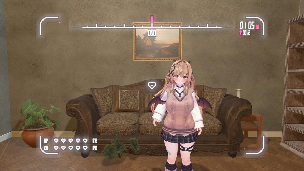 【VRChat・汎用】自分の視界にだけ出るHUD「視界盤」(アバター用・PC)