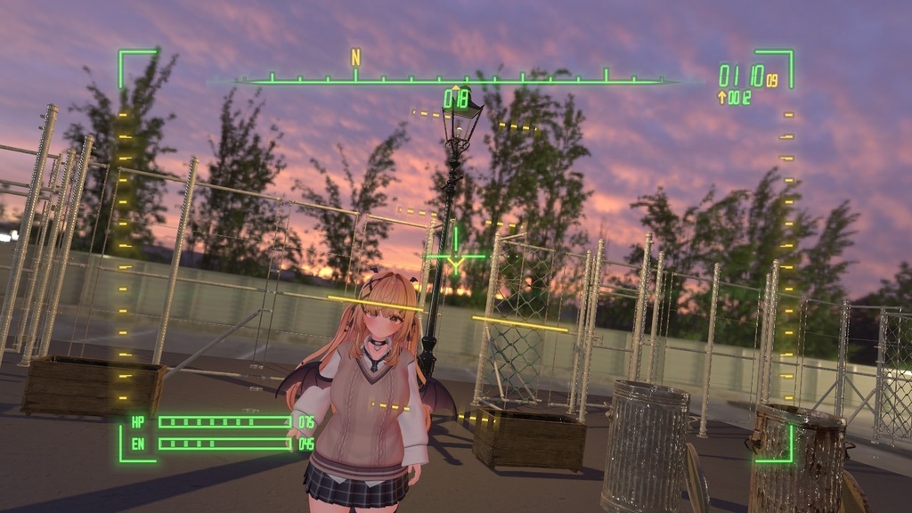 【VRChat・汎用】自分の視界にだけ出るHUD「視界盤」(アバター用・PC)