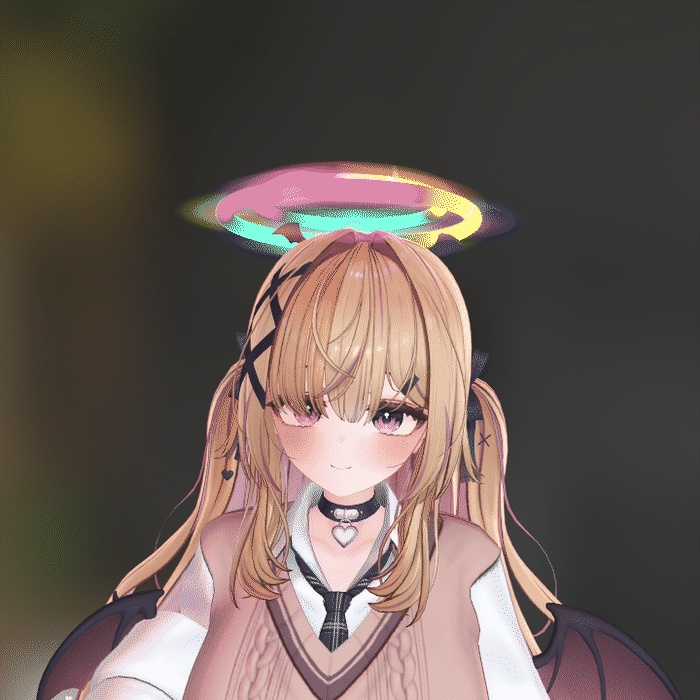 【VRChat・汎用】頭の上に浮かぶ光の輪・天使の輪「光輪」(アバター用・PC)