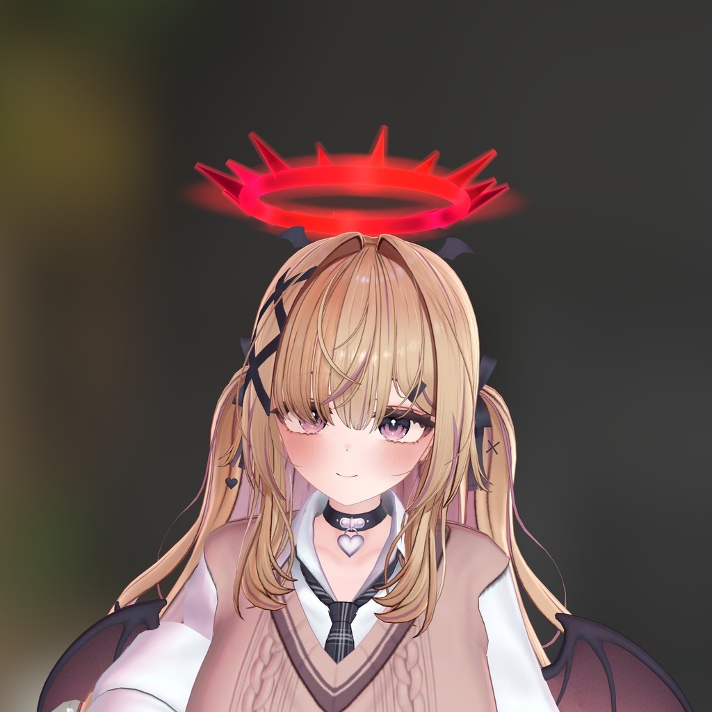 【VRChat・汎用】頭の上に浮かぶ光の輪・天使の輪「光輪」(アバター用・PC)