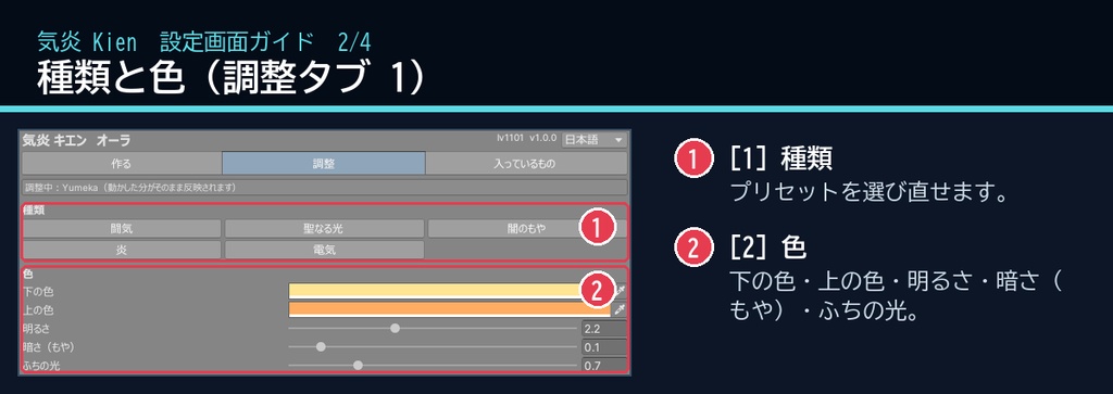 【VRChat・汎用】体のまわりに立ちのぼるオーラ・闘気「気炎」(アバター用・PC)