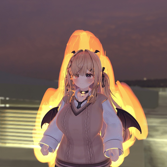 【VRChat・汎用】体のまわりに立ちのぼるオーラ・闘気「気炎」(アバター用・PC)