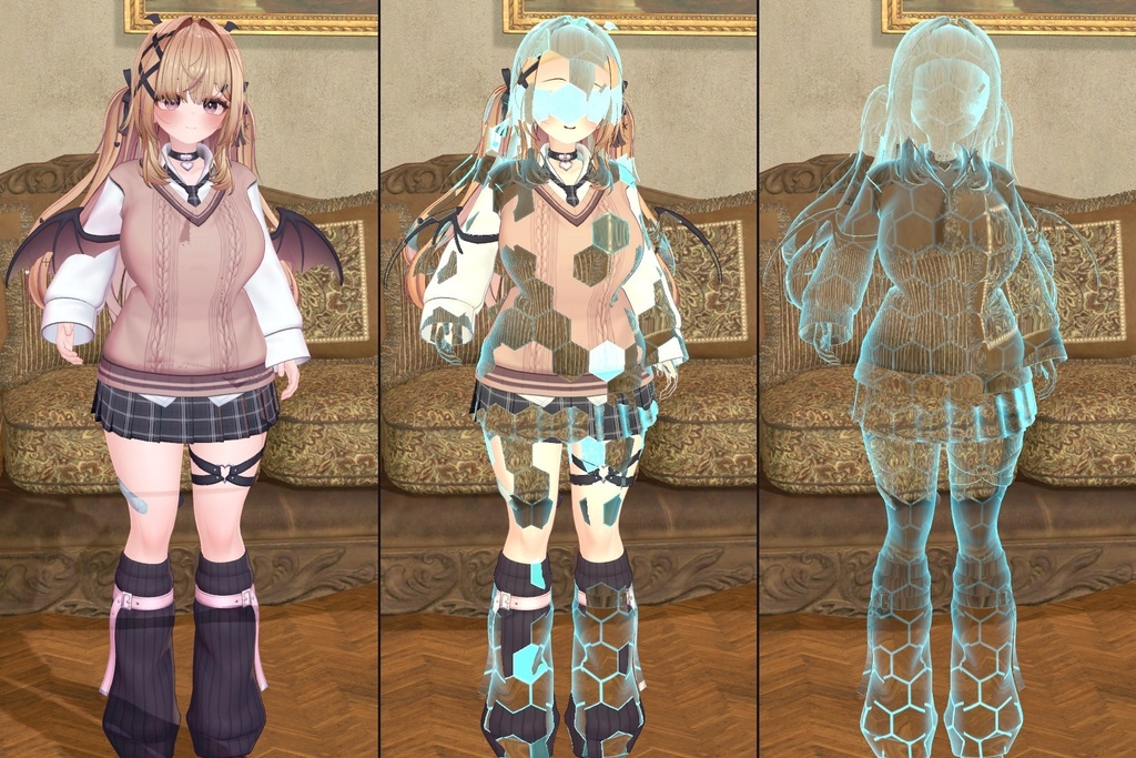【VRChat・汎用】体がすうっと消える光学迷彩「隠形」(アバター用・PC)