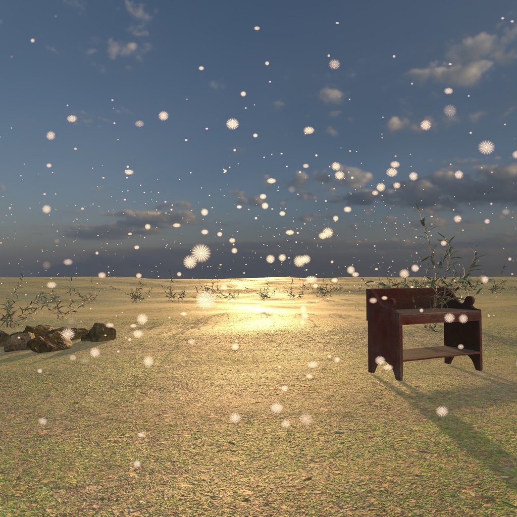 【VRChatワールド用】ふわふわ漂う蛍と光の粒「漂光」【PC/Quest対応】