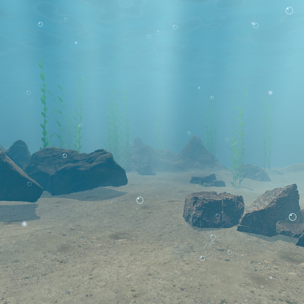【VRChatワールド用】プール・海に入ると水中になる演出「海中」【PC/Quest対応】
