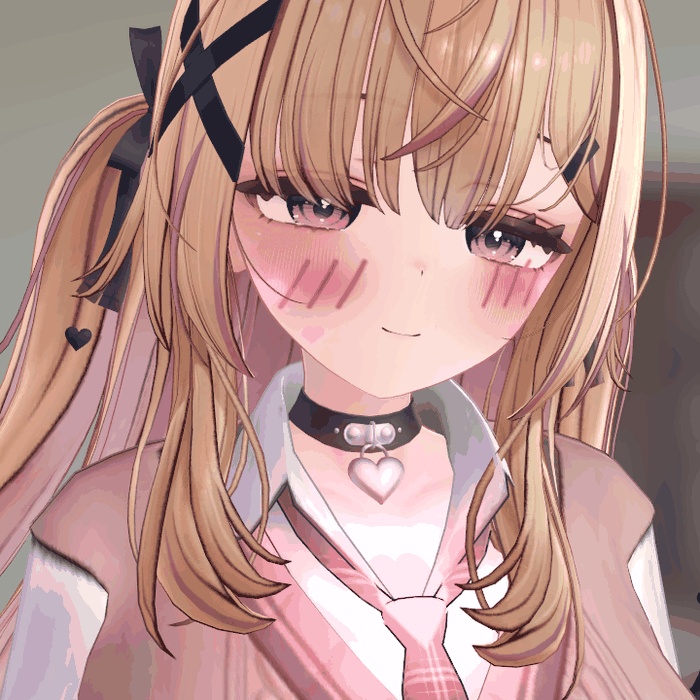 【VRChat・汎用】心拍でほおと胸元が脈打つ「鼓動」(アバター用・PC)