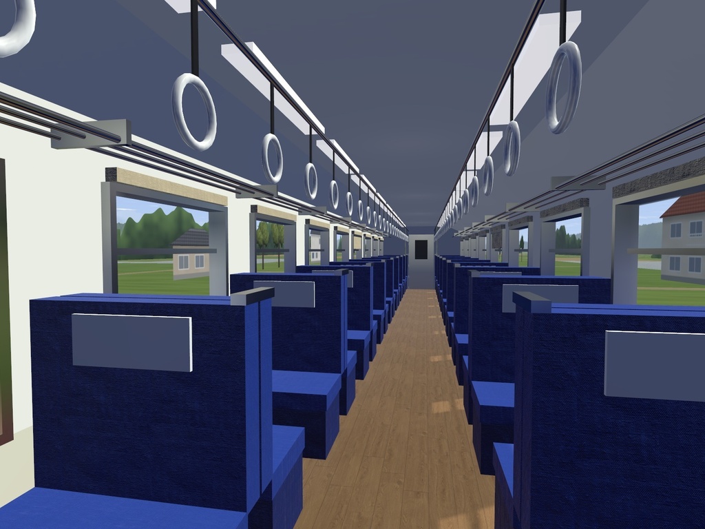 【VRChatワールド用】列車・バス・船の窓の外を流れる景色「車窓」【PC/Quest対応】