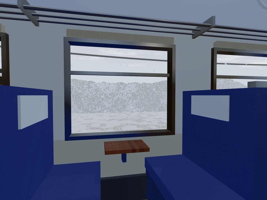 【VRChatワールド用】列車・バス・船の窓の外を流れる景色「車窓」【PC/Quest対応】