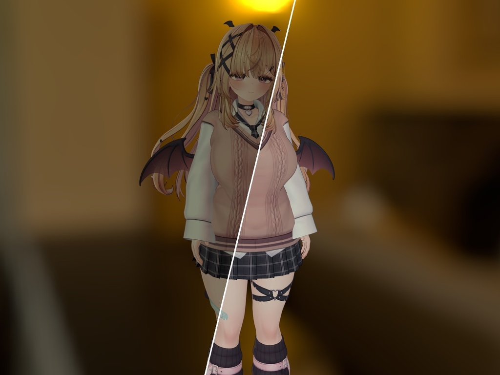 【VRChat・汎用】暗いワールドでも真っ黒にならない明るさ調整「明暗」(アバター用・PC)