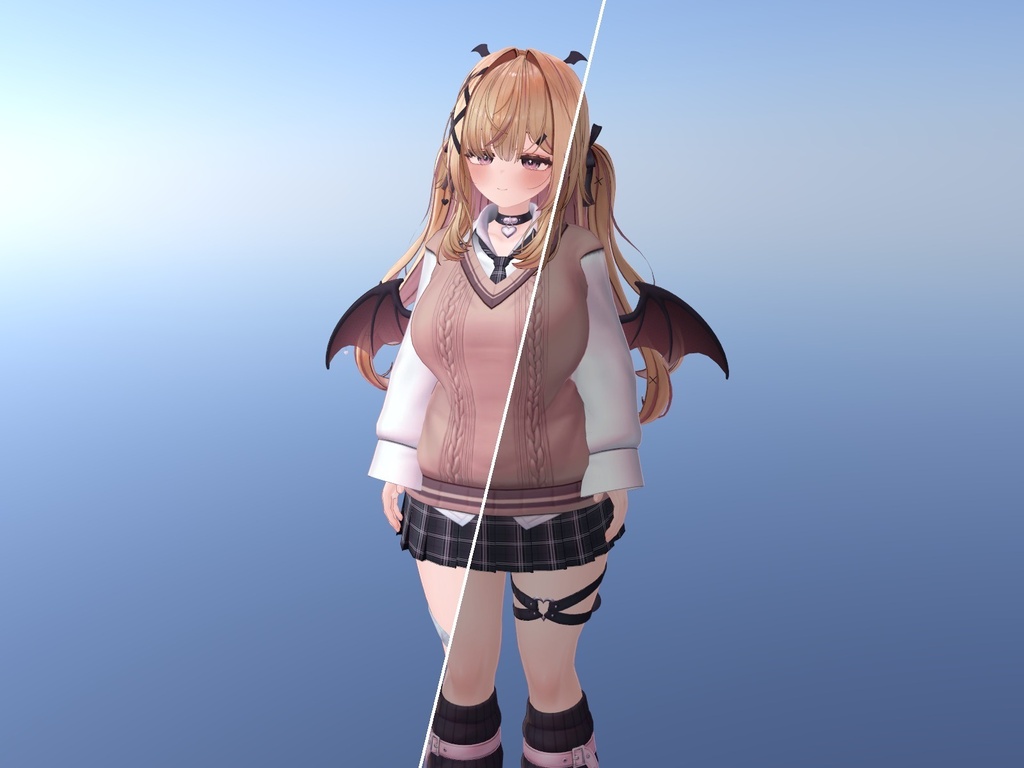 【VRChat・汎用】暗いワールドでも真っ黒にならない明るさ調整「明暗」(アバター用・PC)