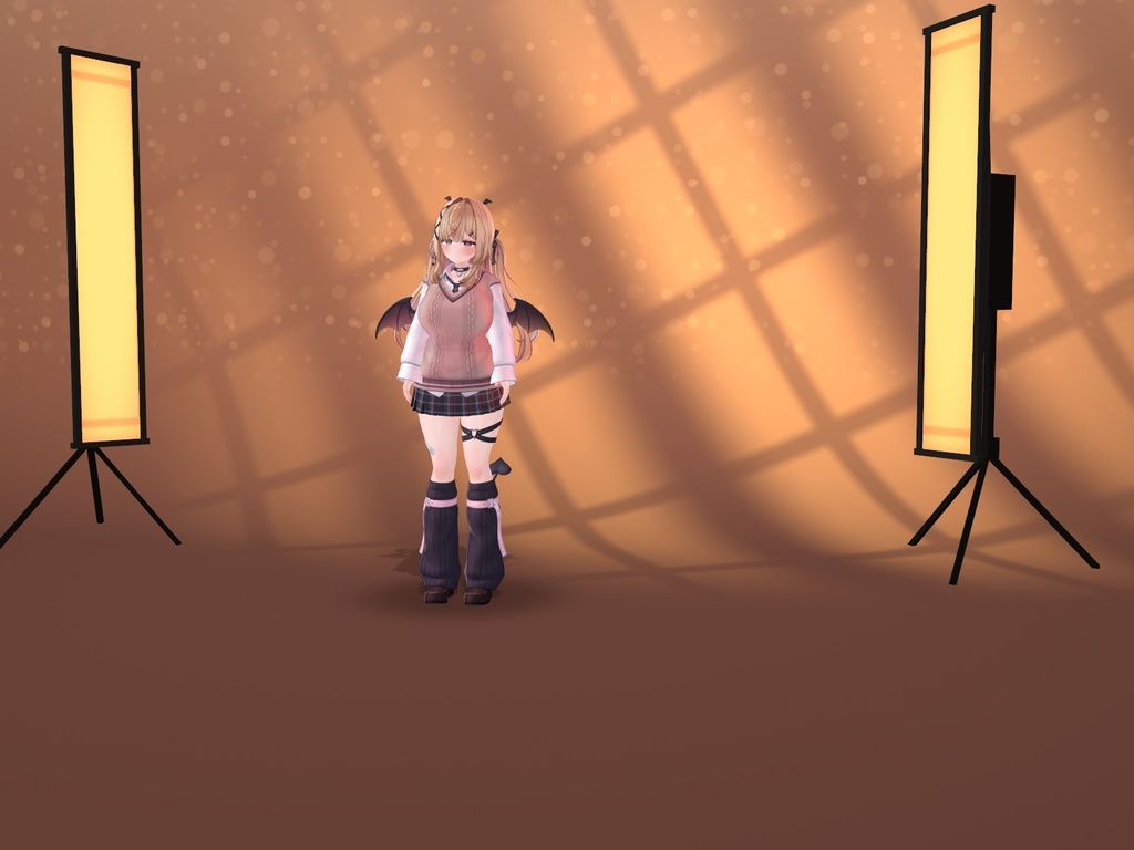 【VRChatワールド用】ボケ玉と光の背景で撮る撮影スポット「写場」【PC/Quest対応】