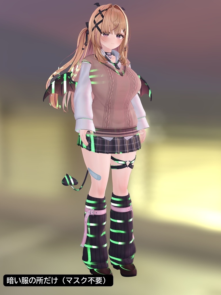 【VRChat・汎用】体に光る回路が流れるサイバー模様「電脈」(アバター用・PC)