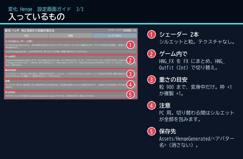 【VRChat・汎用】光に包まれて衣装が切り替わる変身演出「変化」(アバター用・PC)