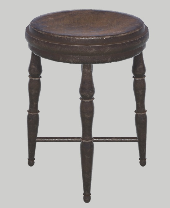 椅子 (Old Stool or Chair)【3D】