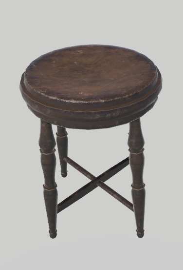 椅子 (Old Stool or Chair)【3D】