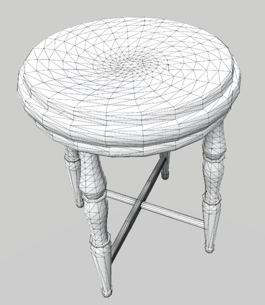 椅子 (Old Stool or Chair)【3D】