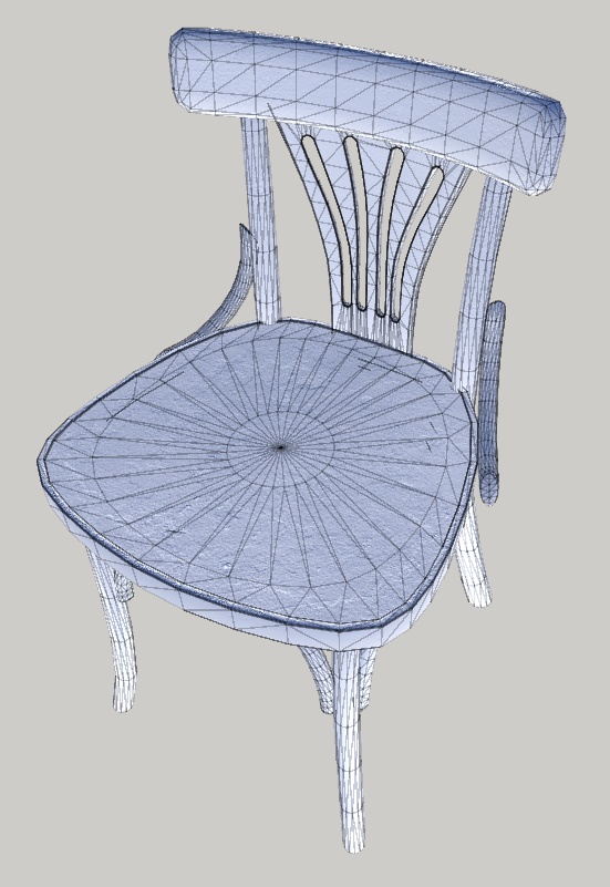 ヴィンテージ 椅子 (Vintage Study Writing Chair)【3D】