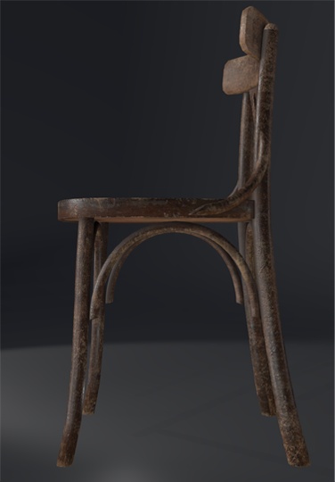 ヴィンテージ 椅子 (Vintage Study Writing Chair)【3D】