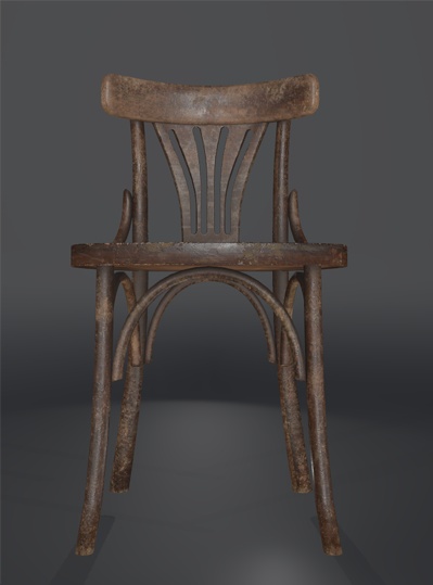 ヴィンテージ 椅子 (Vintage Study Writing Chair)【3D】