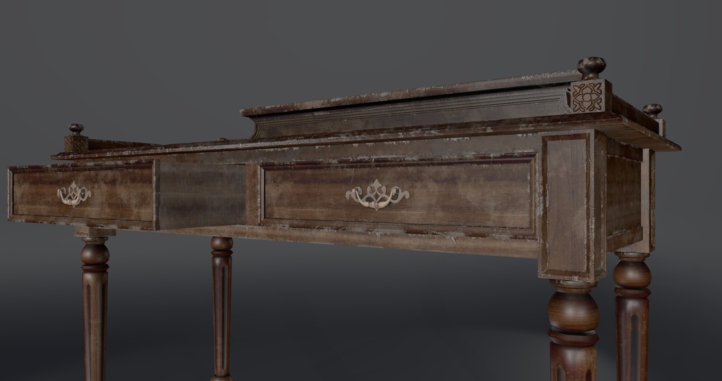 ヴィンテージ 机 (Vintage Table)【3D】