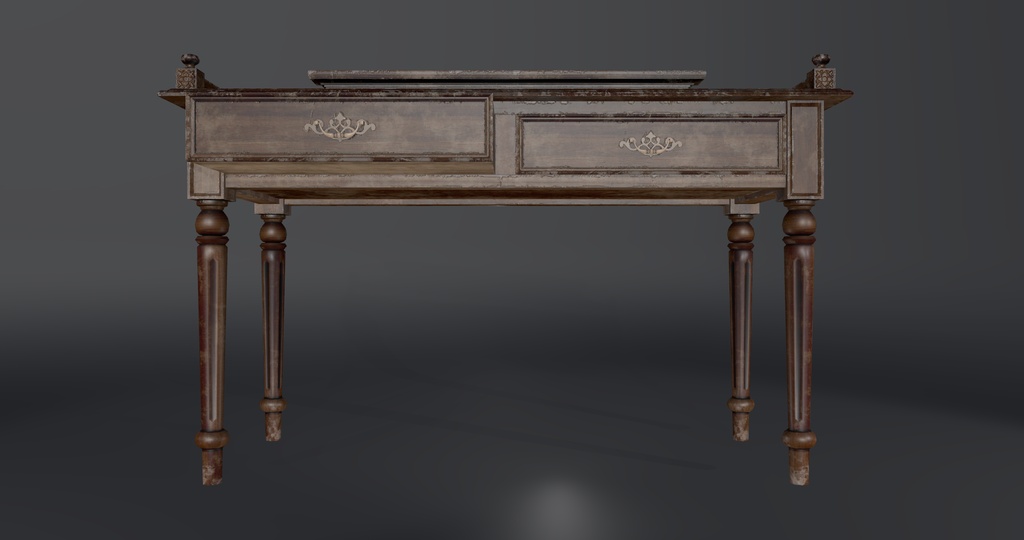 ヴィンテージ 机 (Vintage Table)【3D】