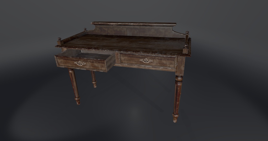 ヴィンテージ 机 (Vintage Table)【3D】