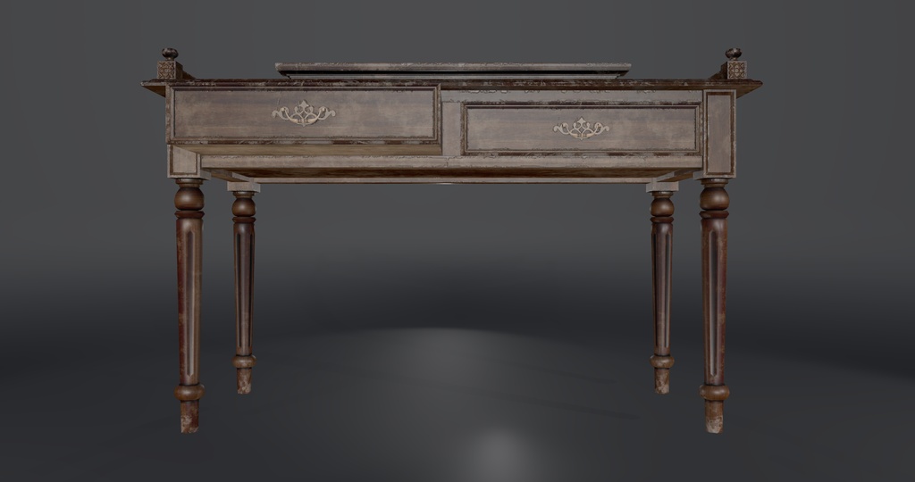ヴィンテージ 机 (Vintage Table)【3D】