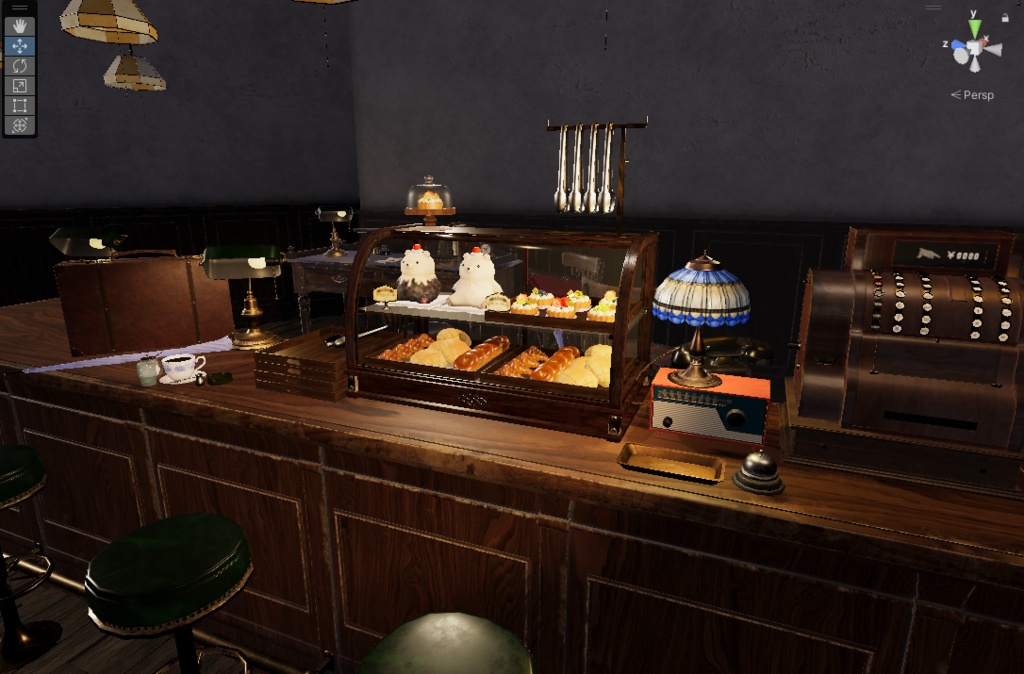 【3D小物】昭和レトロ 喫茶店 ショーケースセット|小物10点セット
