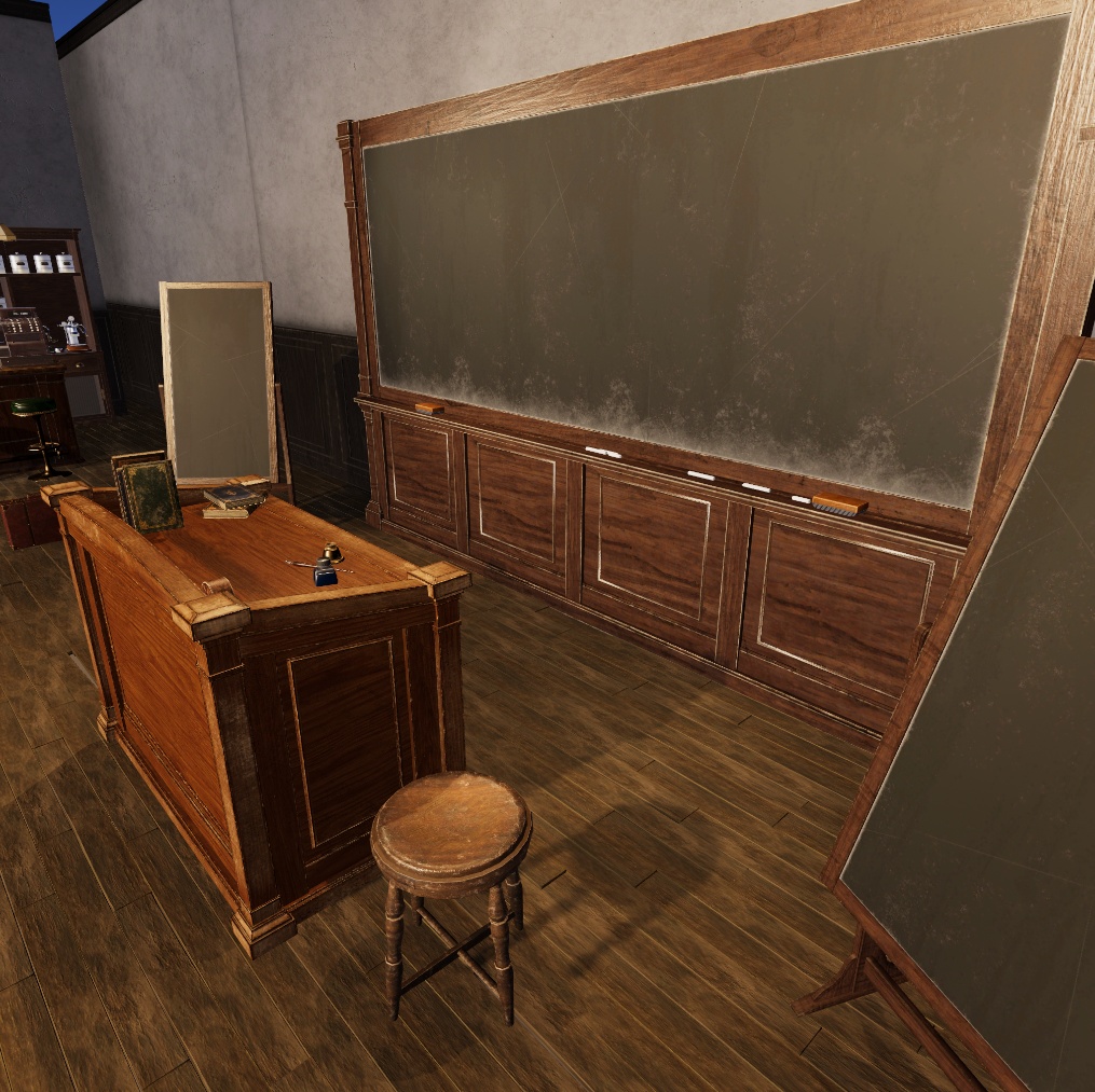【3D小物】魔法学園の教室セット | 小物 9点セット