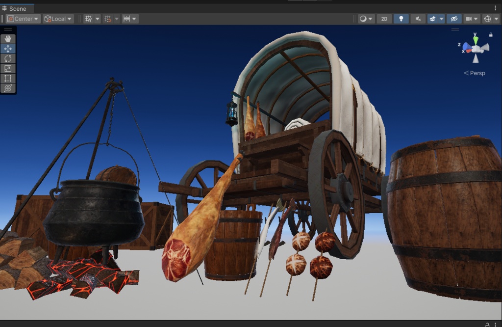【3D小物】ファンタジー旅商人の旅路セット | 小物 12点セット